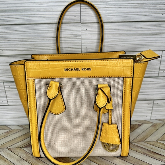 Michael Kors Bags Michael Kors Collette Sun Leather Trim Purse